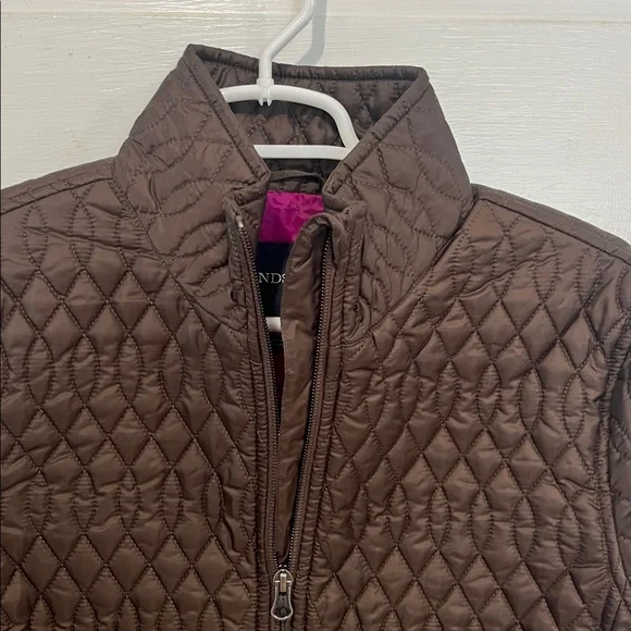 Lands' End Quilted Brown Jacket - Picture 2 of 9